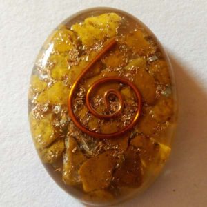 Yellow Jasper Orgone Energy Oval